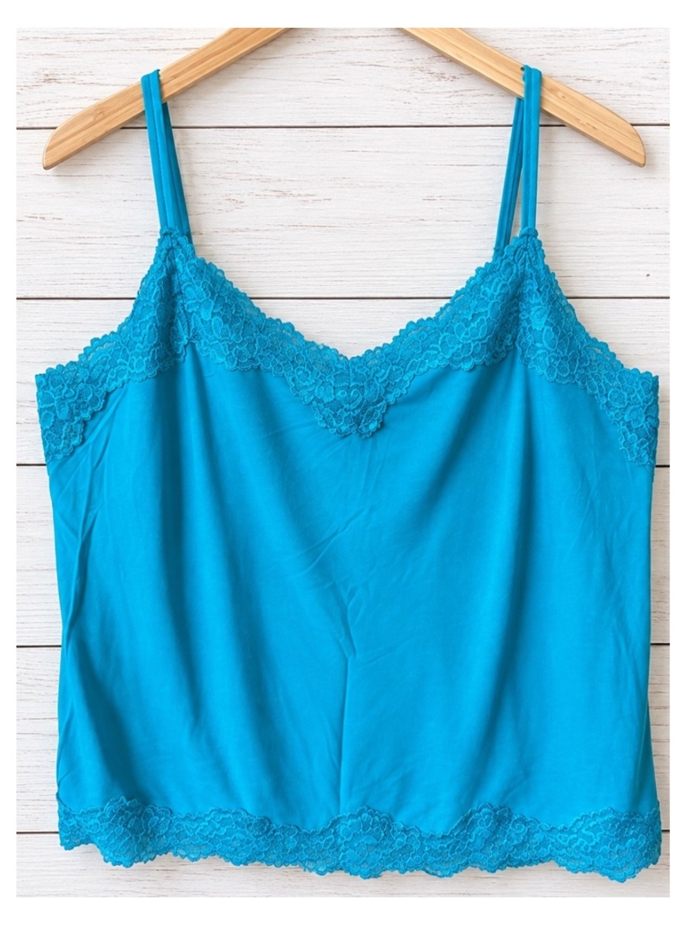 LANE BRYANT Plus Lace Cami in Turquoise Size 18/20